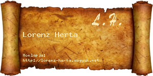 Lorenz Herta névjegykártya